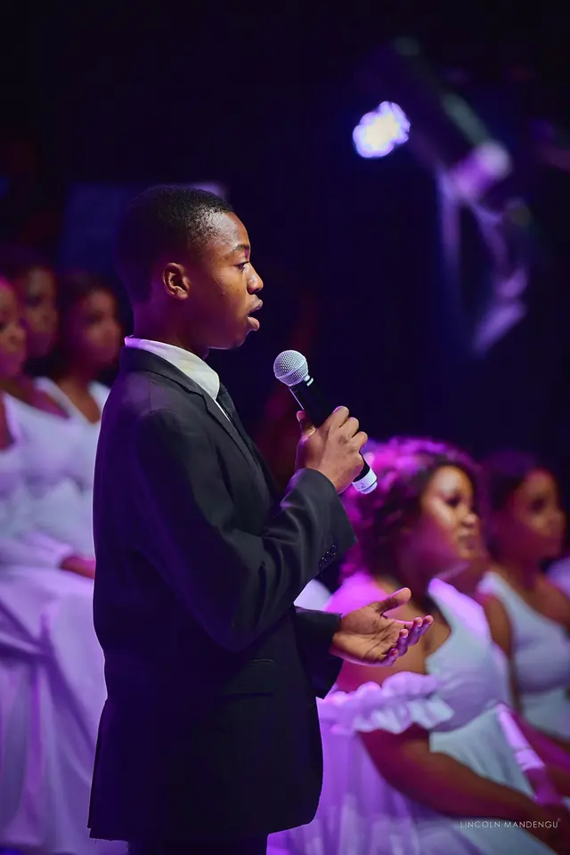A young soloist with the choir